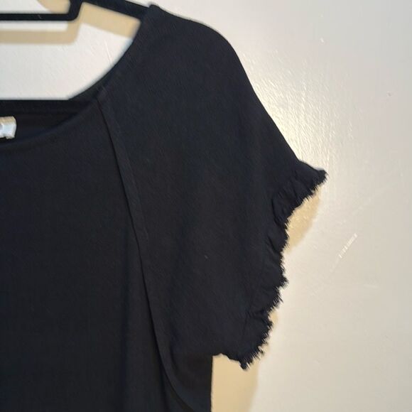 Umgee Linen Blend Boho Beachy High Low Frayed Hem Spring Summer Dress Size Small - Picture 5 of 13